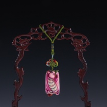 Organic gem carving plus color double blessing pendant carving Fu in front of the eyes of the multi-life life paste fine carving