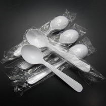 New thick disposable spoon independent packaging big white Spoon soup spoon big soup rice spoon rice spoon KFC