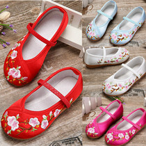 Hanfu Girls Hanfu Embroidered Shoes Old Beijing Children's Cloth Shoes National Baby Princess Students Ancient Dress Table Performance Shoes