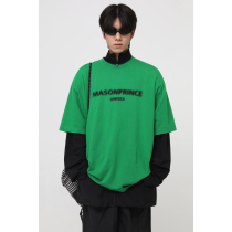 MASONPRINCE2021 new retro fuzzy digital direct spray mens base short sleeve lovers long sleeve T-shirt
