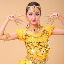 New Indian dance stage table performance jewelry belly dance necklace earrings eyebrow headdress arm chain nail cover