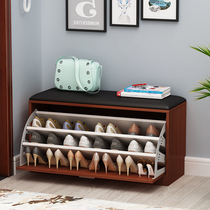 Flip bucket shoe change stool shoe cabinet one household door light luxury shoe stool entrance stool entrance hall shoe change stool