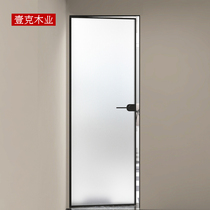 One gram Wood Net red extremely narrow 1 6 glass door minimalist frameless super white Changhong glass toilet bathroom door