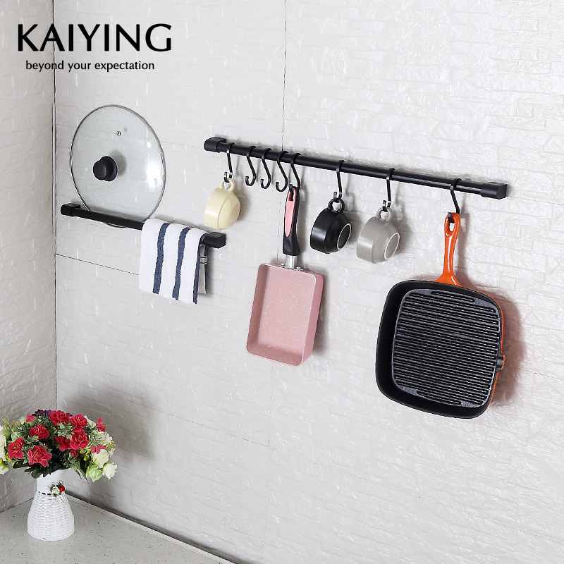 [15.19] Kaiying nonpunching kitchen hanging rod hook kitchen shelf