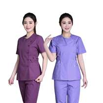 Collarless split nurse suit suit suit long and short sleeve hospital operating room oral dental cosmetic work clothes