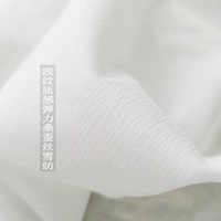 ● Tang xioolu шелковая водяная волна рисунок белый упругой шелковый шифон тонкая мягкая кожа, нежная кожа, нежный блеск