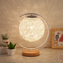 Nordic Creative Ins Wedding Table Lamp Bedrooms Bedside Nets Red Interest Small Night Light Girls Dream Moon Starry Sky Lights
