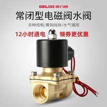 Delixi solenoid valve water valve 220V normally closed switch valve Air valve 12 electric valve water control valve 24 water pipe electronic valve