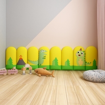 Dinosaur childrens room background wall headboard soft package post self-adhesive backrest anti-collision wall sticker Kindergarten wall cushion protection