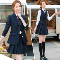 Spring and autumn kindergarten teacher garden uniform Fashion college style High school student uniform set Kindergarten jk uniform full set