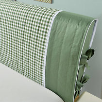 Simple bedside cotton bed headgear leather bed protective cover wooden board bedside cover cloth cotton cotton fabric