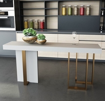 Nordic small apartment bar table Household living room Marble high-legged table and chair combination Bar kitchen Nakajima table light luxury