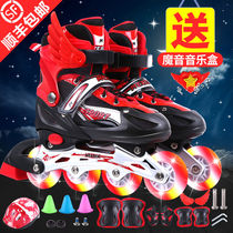 3-6-10 Year Old Children Walk Skate All Suit Shoes Skates Kid 12 Sweat Dry Ice Skate Shoes Adjustable Flash