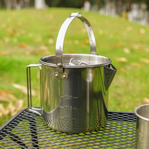 Outdoor teapot camping kettle coffee pot camping field cooking kettle 410 stainless steel export Japan 1 2L