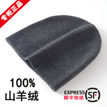 Erdos 100% Cashmere Hat for Men and Women High-grade Joker Winter Warm Turtleneck Knitted Hat Birthday Gift