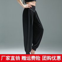 Dance pants female black loose practice pants closing Mordale radish pants dance suit yoga pants blouse