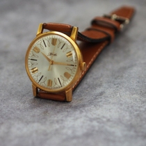 1970s Former Soviet Union antique watch stock niche mens watch 34mm manual mechanical watch gold watch men