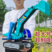 Oversized drop-resistant excavator excavator engineering vehicle childrens toy car simulation crawler excavator model boy