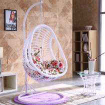 Single hanging chair home balcony birds nest hanging basket chair rattan chair lazy Net Red indoor swing Princess cradle rocking chair