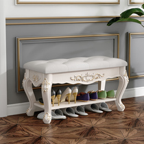Eurostyle shoe changing stool modern minimalist flip storage stool Domestic doorway shoe stool in door stool ivory white