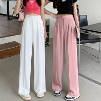 Western dress pants High level Sensation Summer Casual Broadlegged Pants Woman 2022 New small Loose Straight Drum Pants