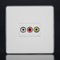 SETO86 type AV audio and video panel red yellow and white difference multimedia AV Lotus audio socket multimedia socket