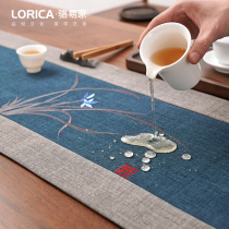 Luo Yis new Chinese style table flag Zen tea table tea table mat cloth tea table cloth art strip table cloth tea cloth tea cloth tea mat