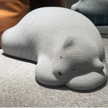 Polar Bear Sloth couch stool Bench Living Room Bedroom Creative Fabric small short stool designer Leisure chair Lounge Sleeping Bear