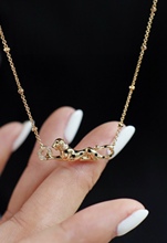 Ювелирные украшения 18K золотой бриллиант леопард ожерелье изысканные элегантные деньги леопард мода