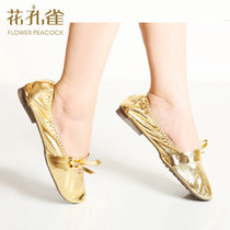 New belly dance dance shoes Indian dance performance shoes practice shoes Beef tendon soft sole gold silver comfortable