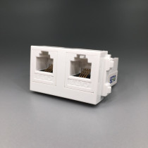 Dual telephone socket two-digit dual telephone interface socket 2-hole two-port telephone socket 128 type