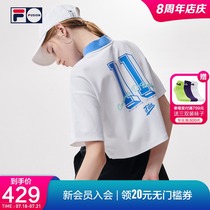 FILA FUSION FILA TIDE brand short-sleeved POLO shirt 2021 summer and autumn new product baseball sports loose T-shirt women