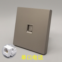 Dark gray type 86 one phone with door single voice CAT3 Information 4 Core 2 core RJ11 phone no call module