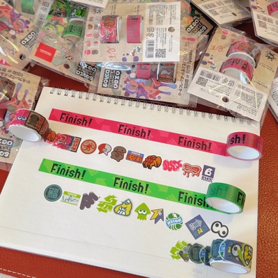 taobao agent [Daily spot] Nintendo official Splatoon and paper tape tape stickers are genuine around
