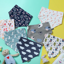 Korea Original Single Baby Baby Saliva Towel Pure Cotton Waterproof Triangular Towel Scarf Bib Gift Independent Packaging