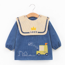Baby cotton coat baby corduroy eating bib cute car male children waterproof anti-dirty anti-dressing Autumn Winter