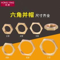 4 points and ring all copper and Cap 1 2 3 4 6 points 1 inch inner wire copper nut fastening nut joint cap hexagon nut