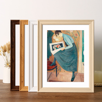 European simple solid wood photo frame hanging wall 16 inch 20 creative poster puzzle framed picture frame a4k8 open custom frame
