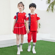 Children 1 class uniform sportswear Primary school uniform Summer 2 sets Kindergarten garden uniform red 3-year-old children 2