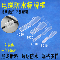 Cable sign frame 3010 3020 4010 4020 waterproof logo box marking listing label nameplate
