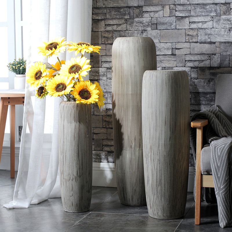 Fugui Bamboo Dry Flower Ceramic Vase Nordic Modern Decoration Living Room Flower Arrangement Landing Creative Home Decorations High