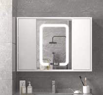  Smart solid wood hidden bathroom Feng Shui mirror cabinet Bathroom mirror with shelf Dressing wall-mounted single mirror box