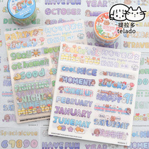 Abu Cute English Hand Ledger Sticker Decoration Small Patterns And Paper Stickers Letters Digital Ins Wind Cute Teenage Girl Hearts Cane Cheap This Salt Department Hand Tent Material Handshell Water Cup Sticker
