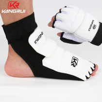 Kangrui taekwondo gloves foot cover Adult mens and womens childrens half finger gloves Foot cover Foot back ankle protector