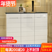 Modern simple shoe cabinet baking varnish home door shoe cabinet cabinet four large capacity porch partition shoe cabinet ultra-thin