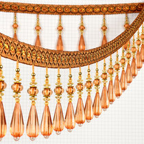 Curtain Bead Lace Crystal Spike Decorative Accessories Modern European Curtain Head Hedge Pendant Lantern Water Drop
