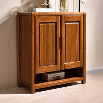 Pure solid wood shoe cabinet Houpeach wood modern door multilayer large capacity entrance to the family entrance door small family type