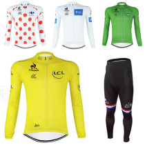 Ring Method Tour France Fleet Edition Spring Autumn Male Riding Suit Long Sleeve Suit Yellow Collar Jersey Bike Suit