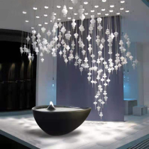 Mall Atrium Creative Art Decorative Lights Glass Engineering Lamp Hotel Showroom Hyacinth Creative Pendant High Altitude Pendant