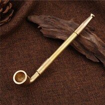 Retro vintage old brass baggy pot traditional pipe cigarette holder cigarette holder handmade tobacco leaf telescopic cigarette Rod